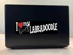 10in x 3in I Love My Labradoodle Bumper Sticker