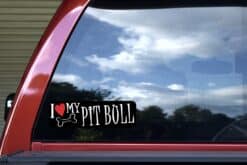 10in x 3in I Love My Pit Bull Bumper Sticker