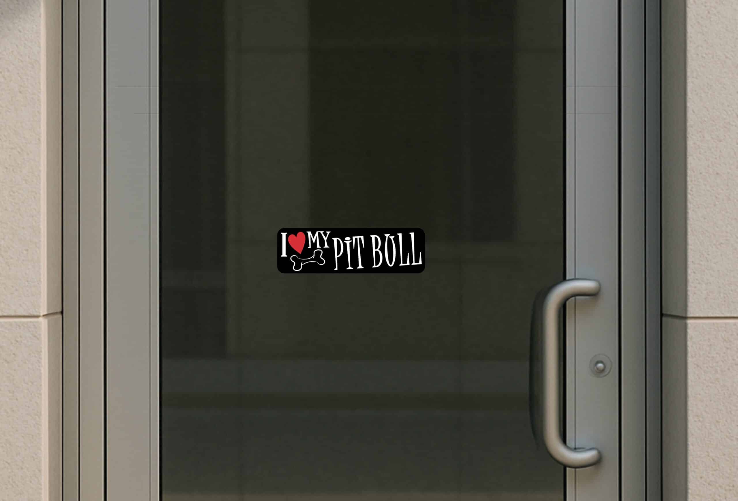 10in x 3in I Love My Pit Bull Bumper Sticker