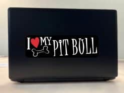10in x 3in I Love My Pit Bull Bumper Sticker