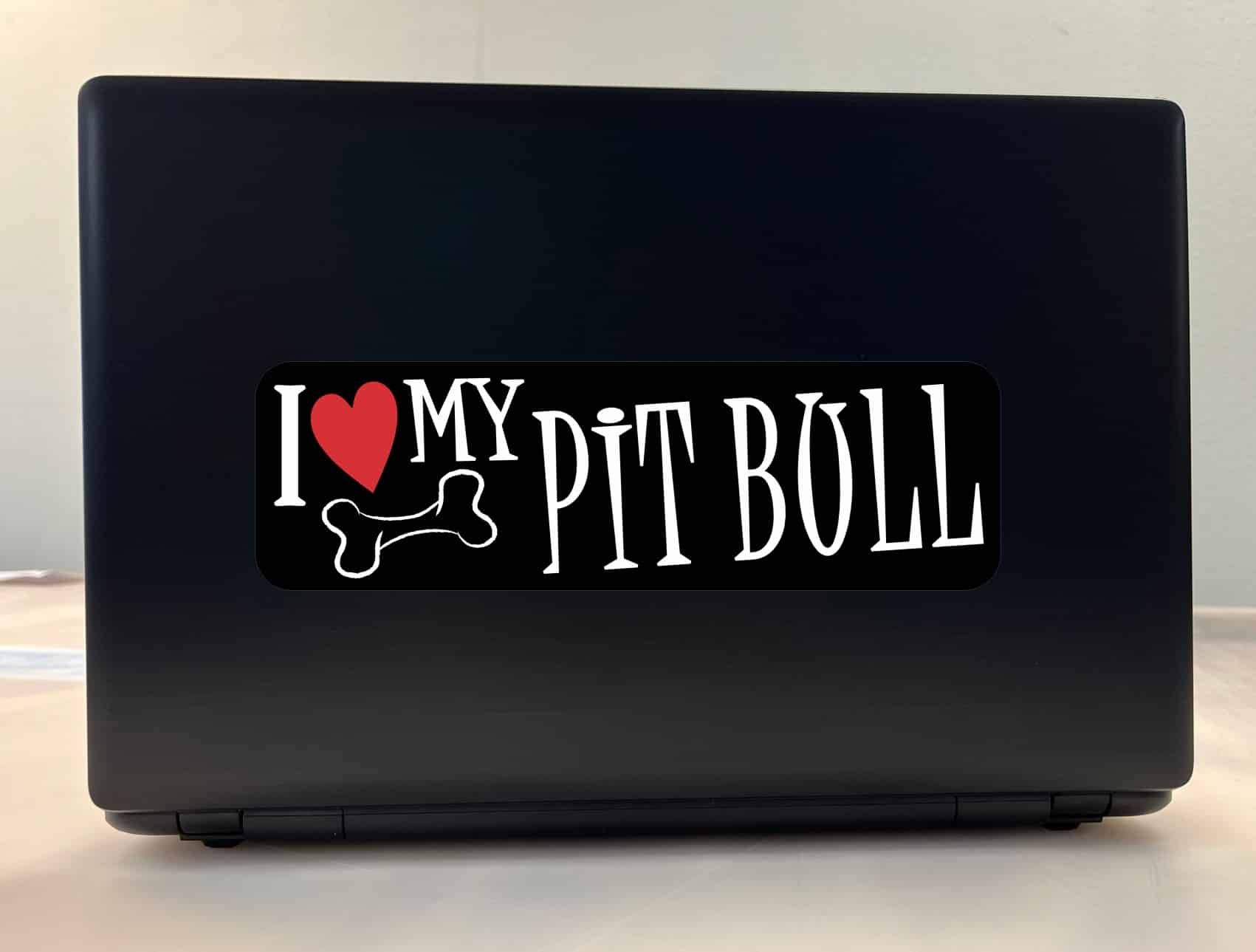 10in x 3in I Love My Pit Bull Bumper Sticker
