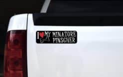 10in x 3in I Love My Miniature Pinscher Magnet