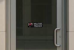 10in x 3in I Love My Miniature Pinscher Bumper Sticker
