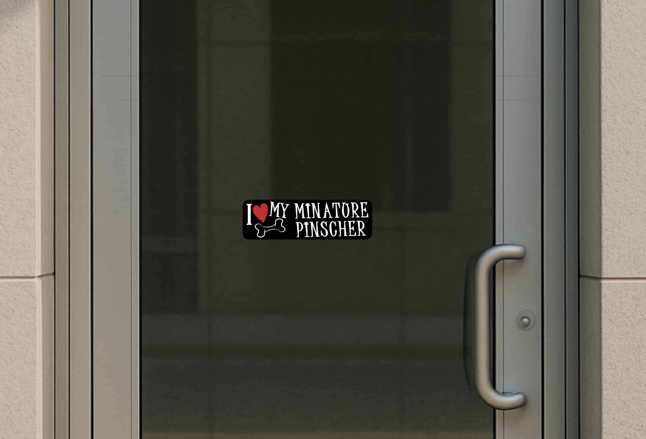 10in x 3in I Love My Miniature Pinscher Bumper Sticker