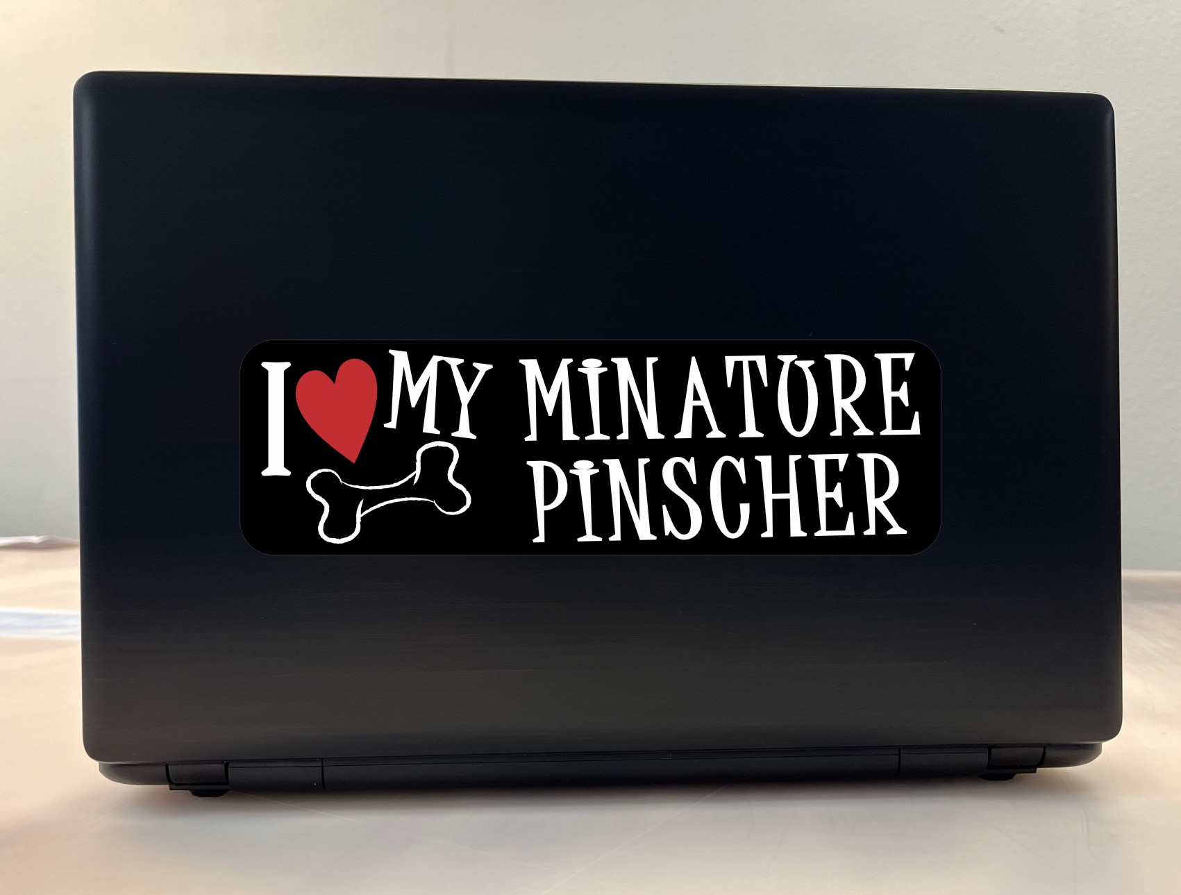 10in x 3in I Love My Miniature Pinscher Bumper Sticker