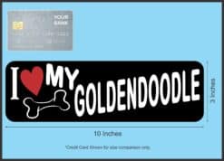 10in x 3in I Love My Goldendoodle Magnet