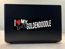 10in x 3in I Love My Goldendoodle Bumper Sticker
