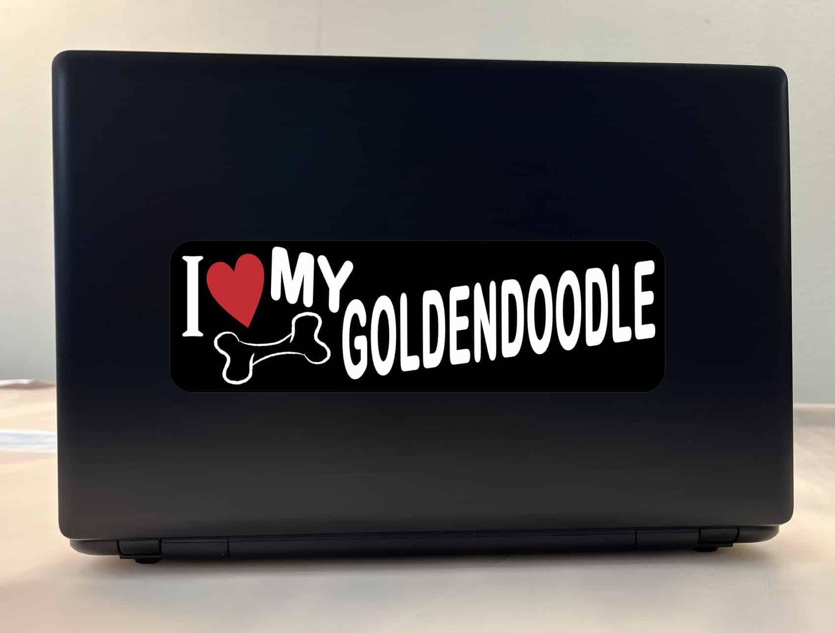 10in x 3in I Love My Goldendoodle Bumper Sticker