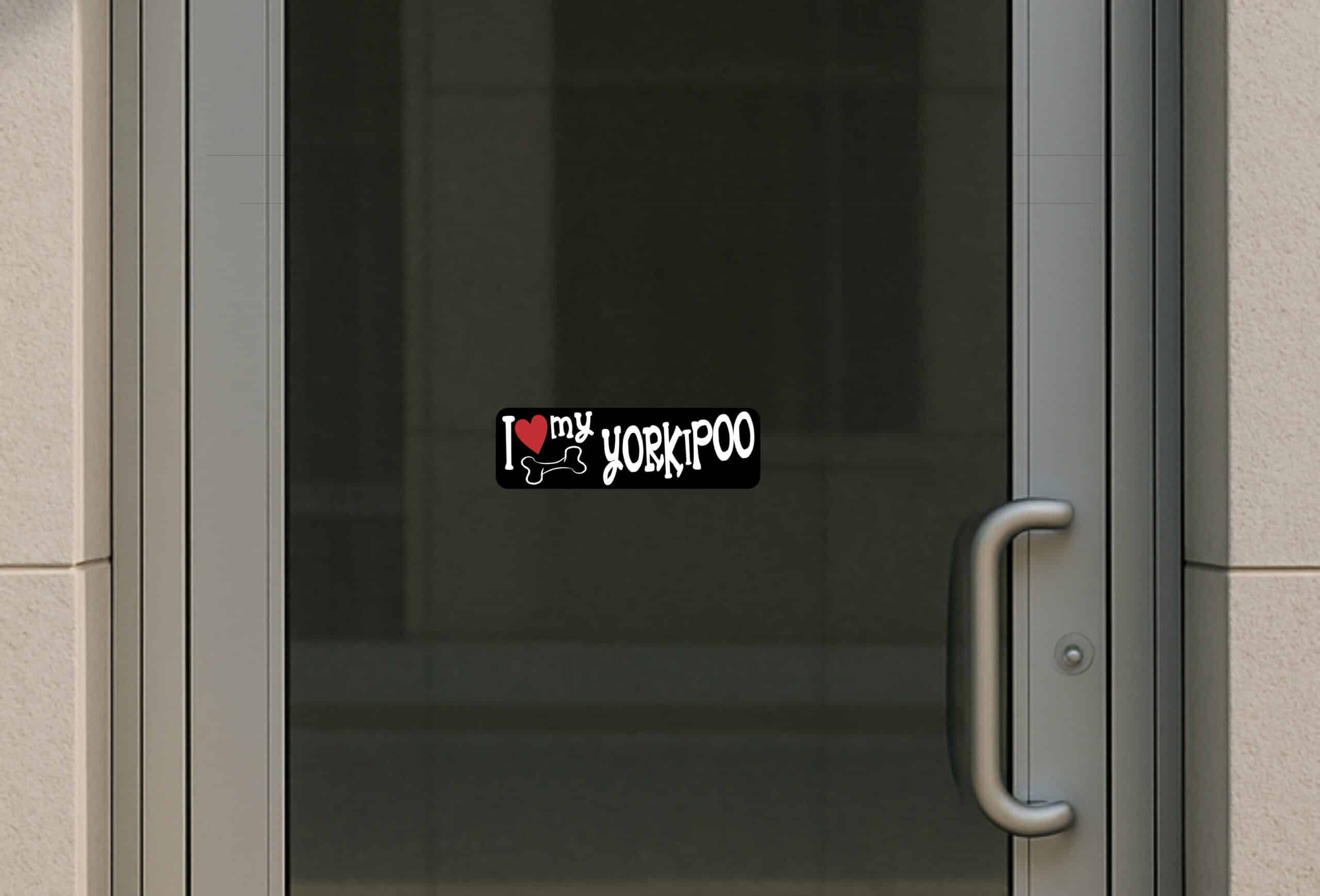 10in x 3in I Love My Yorkipoo Bumper Sticker