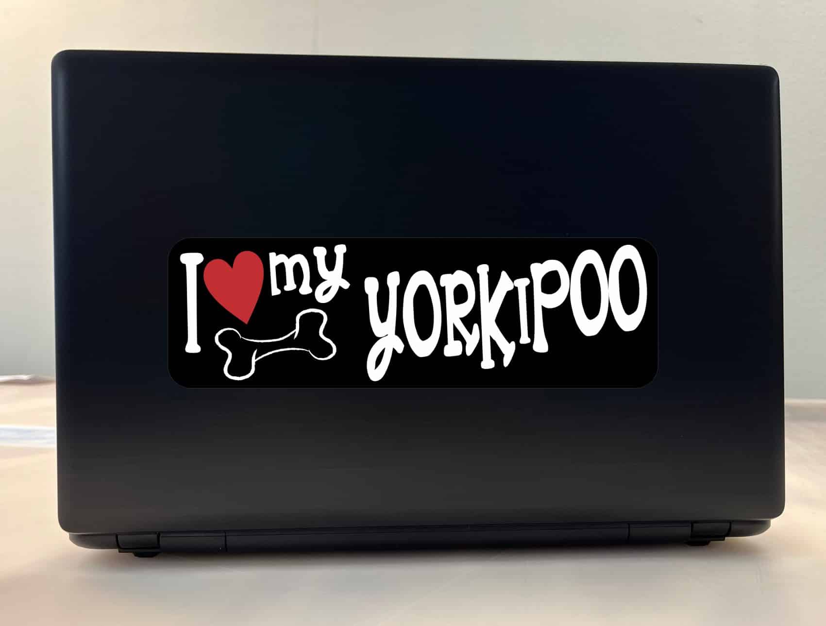 10in x 3in I Love My Yorkipoo Bumper Sticker