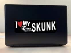 10in x 3in I Love My Skunk Bumper Sticker