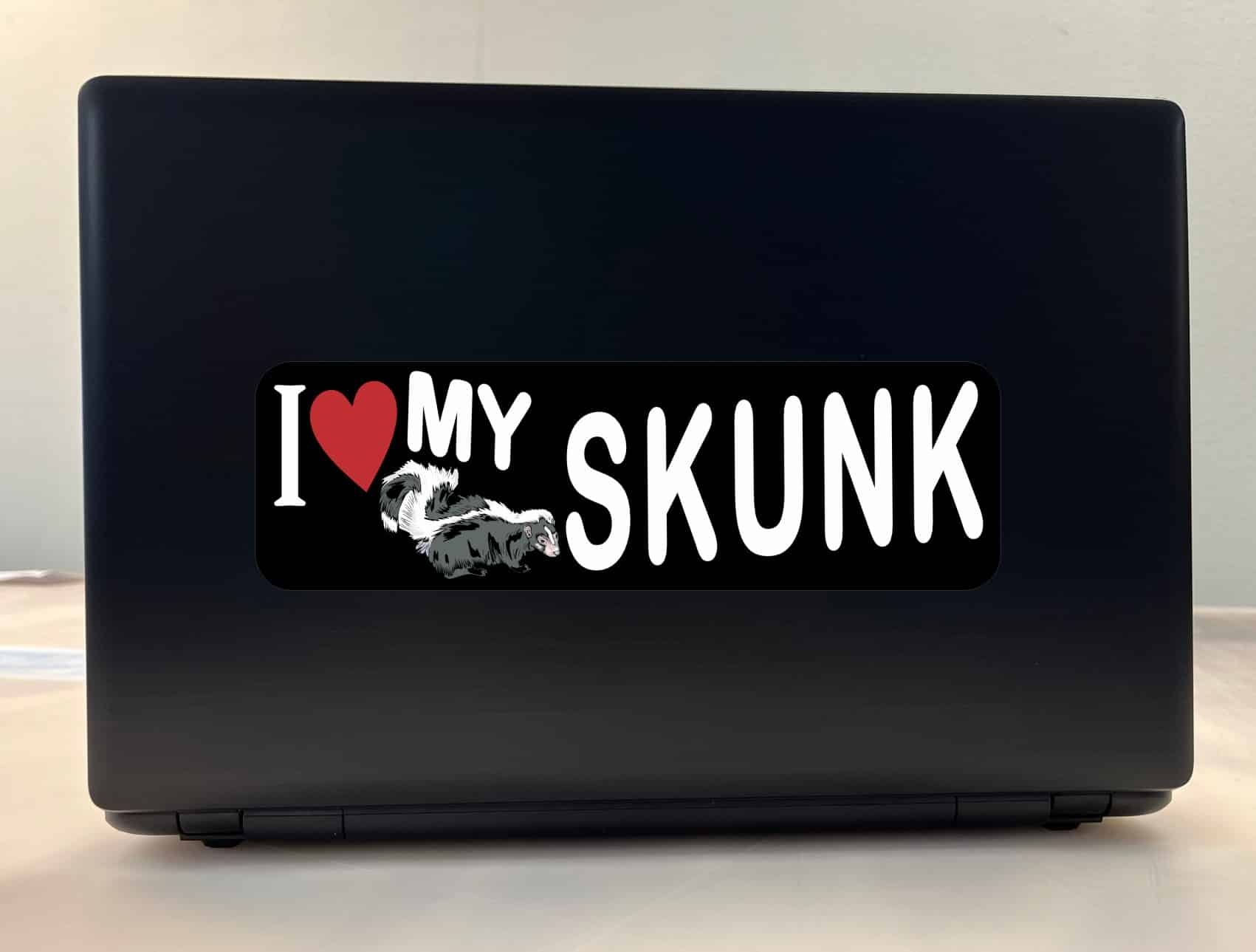 10in x 3in I Love My Skunk Bumper Sticker