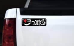 10in x 3in I Love My Monkey Magnet