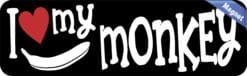 10in x 3in I Love My Monkey Magnet