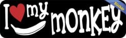 10in x 3in I Love My Monkey Bumper Sticker