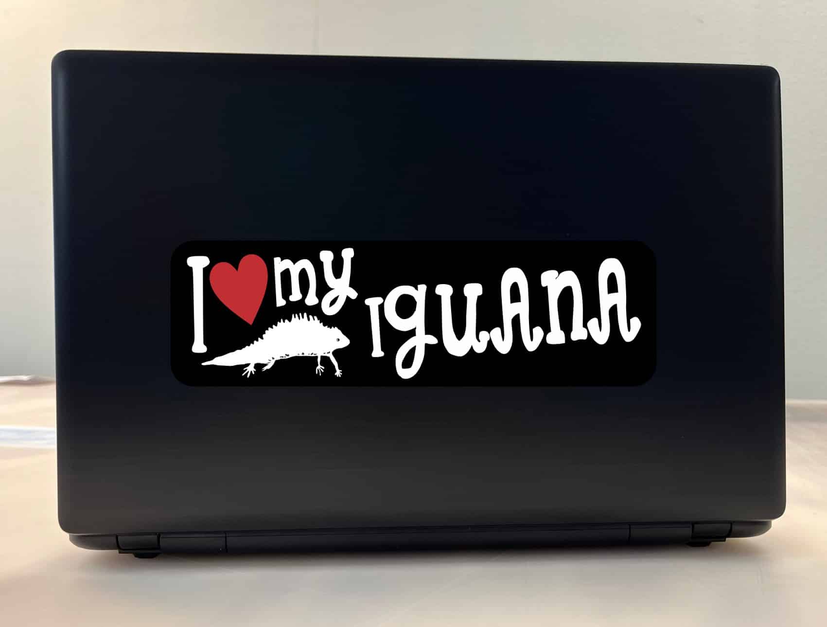 10in x 3in I Love My Iguana Bumper Sticker - Image 3