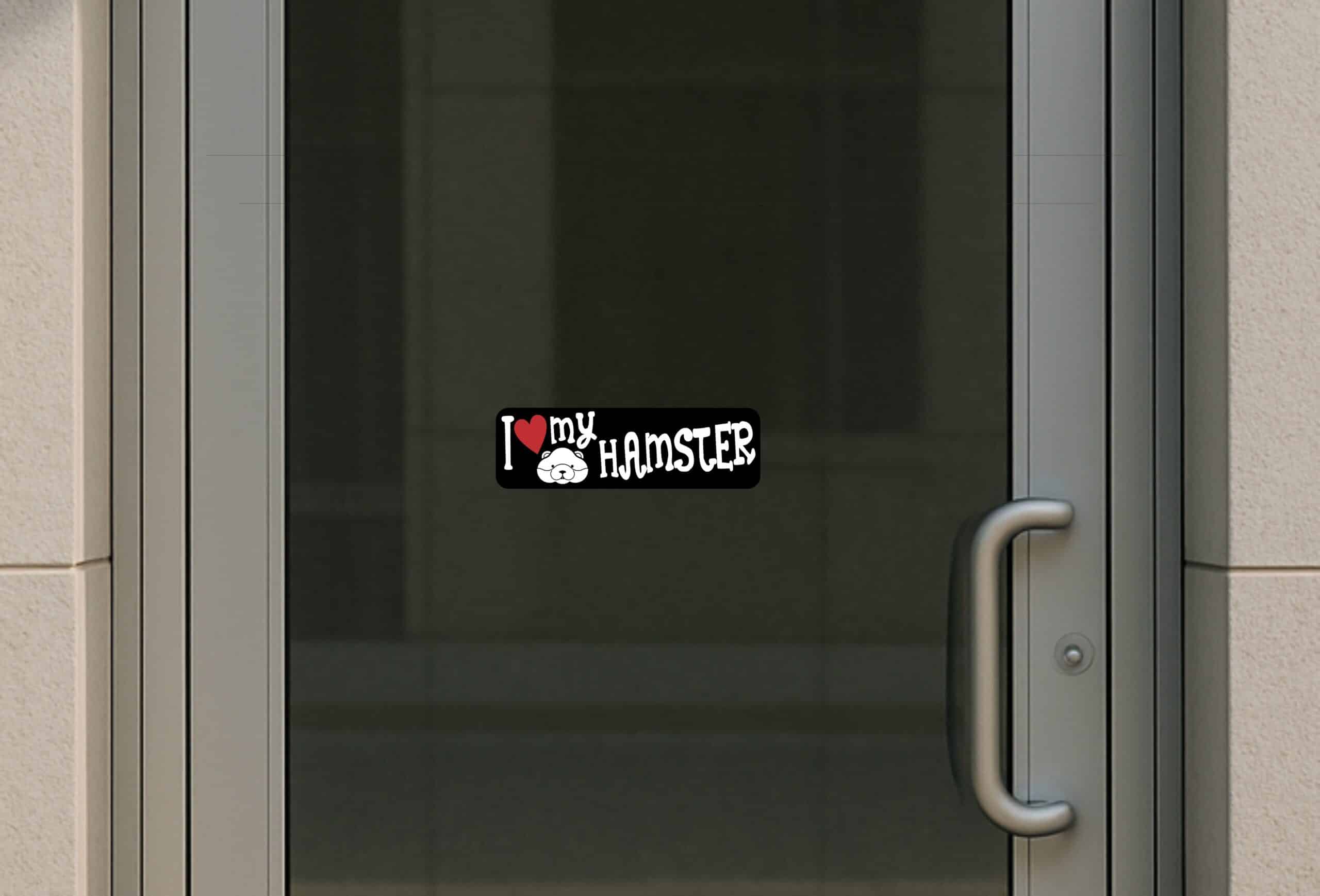 10in x 3in I Love My Hamster Bumper Sticker