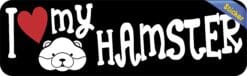 10in x 3in I Love My Hamster Bumper Sticker