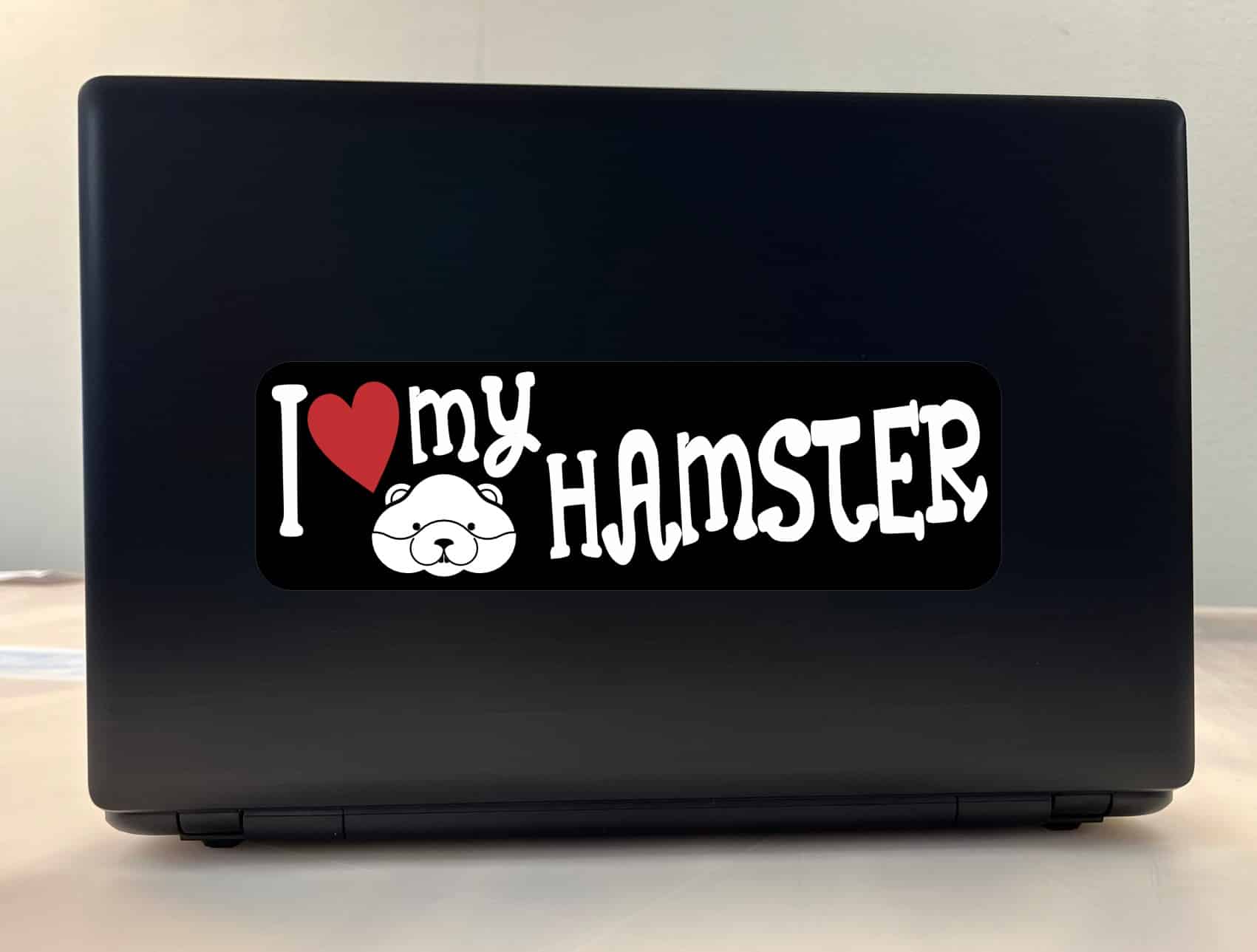 10in x 3in I Love My Hamster Bumper Sticker