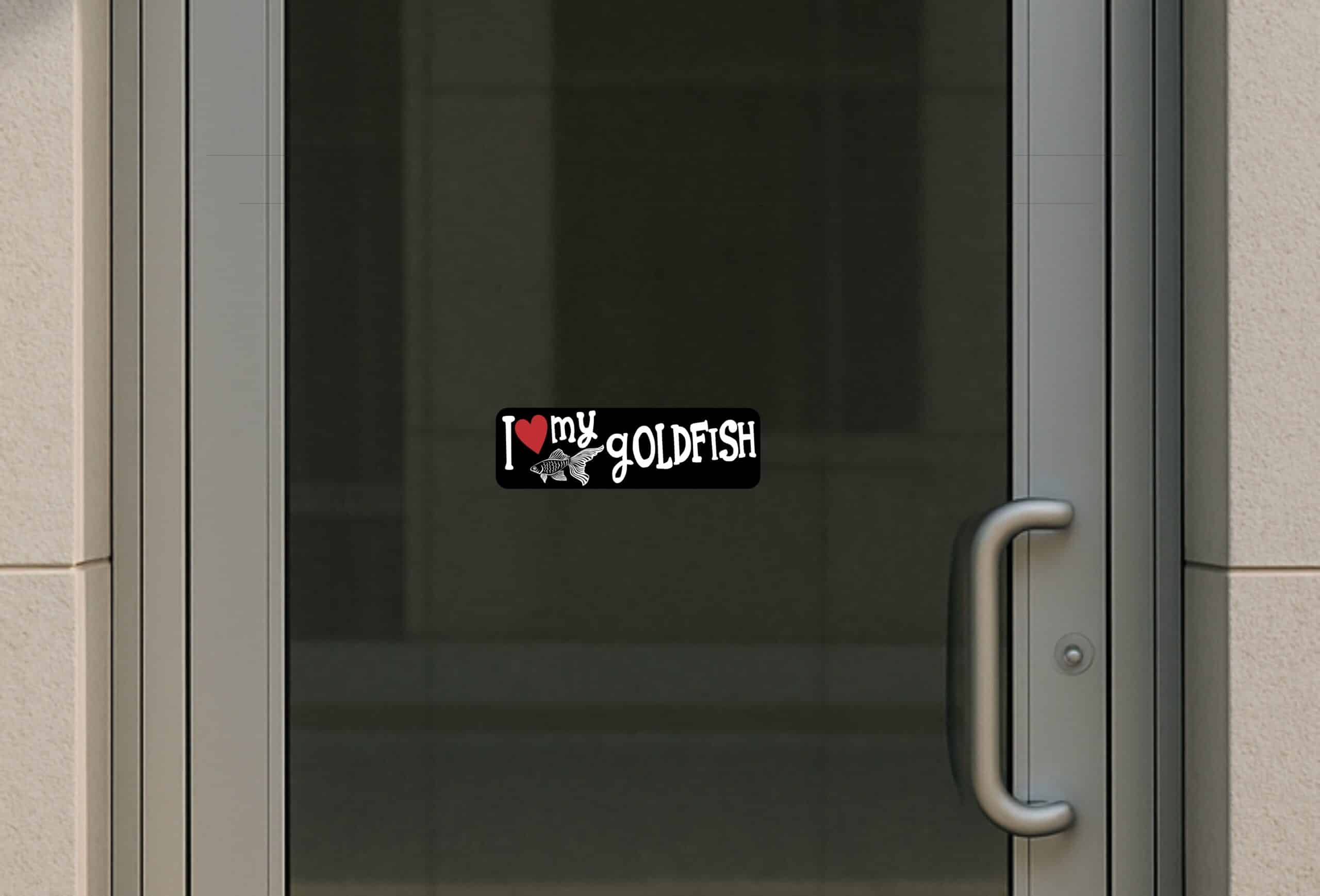 10in x 3in I Love My Goldfish Bumper Sticker