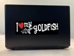 10in x 3in I Love My Goldfish Bumper Sticker