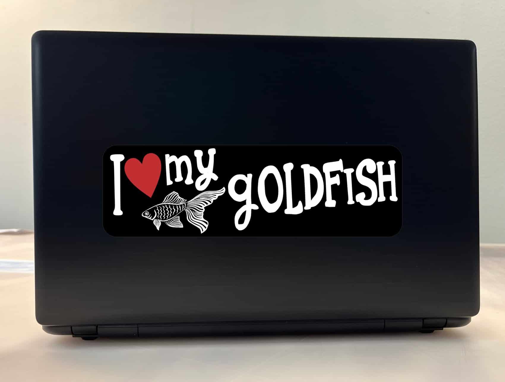 10in x 3in I Love My Goldfish Bumper Sticker