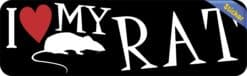 10in x 3in I Love My Rat Bumper Sticker
