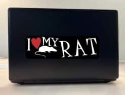 10in x 3in I Love My Rat Bumper Sticker