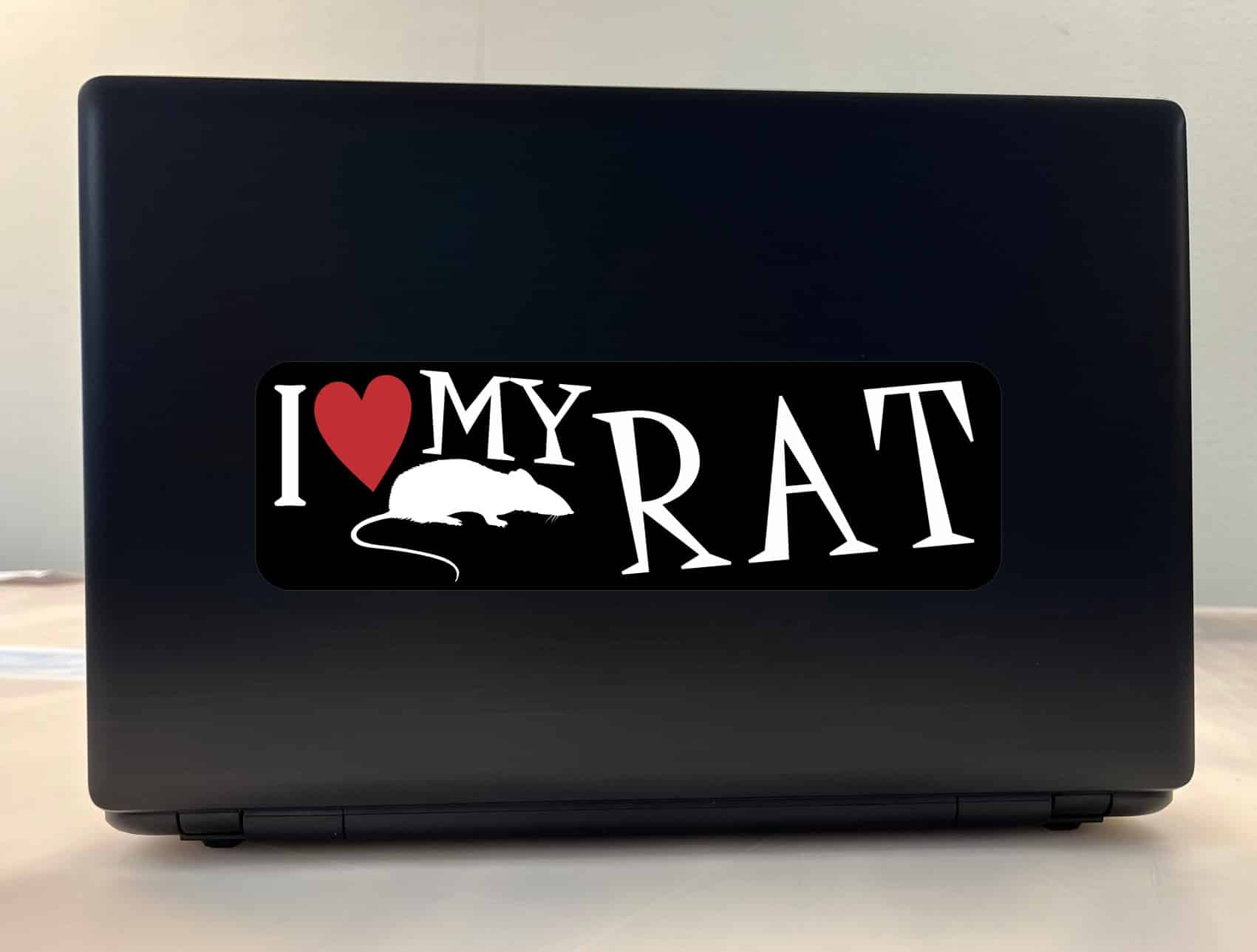 10in x 3in I Love My Rat Bumper Sticker
