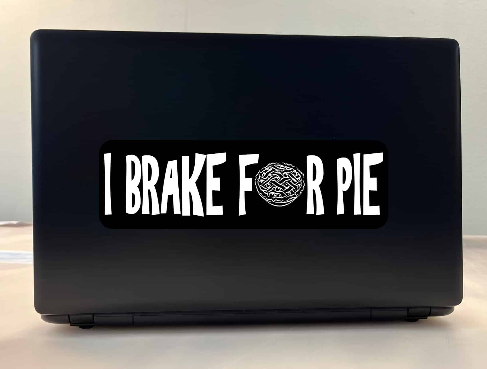 10in x 3in I Brake for Pie Bumper Sticker