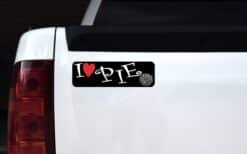 StickerTalk I Love Pie Vinyl Sticker, 10 inches x 3 inches