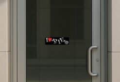 StickerTalk I Love Pie Vinyl Sticker, 10 inches x 3 inches