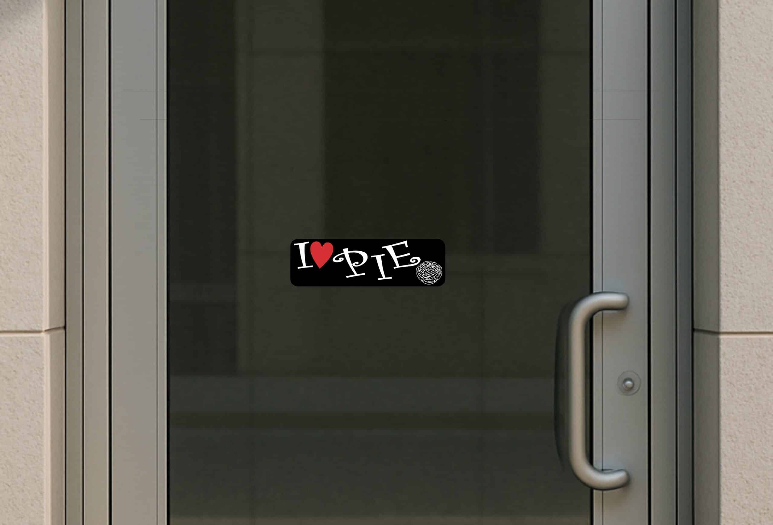 StickerTalk I Love Pie Vinyl Sticker, 10 inches x 3 inches