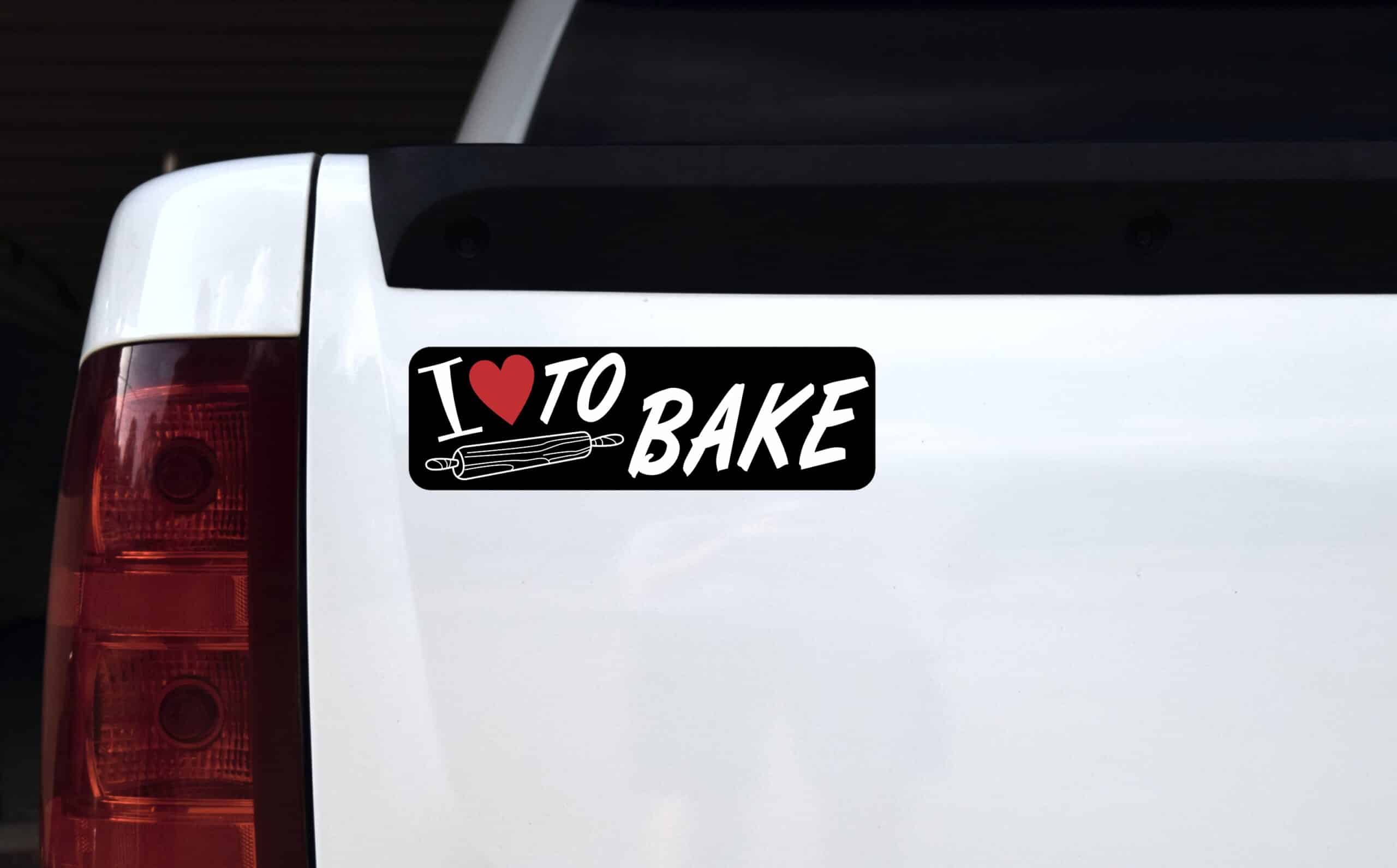 10in x 3in I Love to Bake Magnet