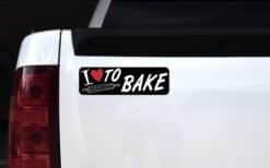 10in x 3in I Love to Bake Bumper Sticker