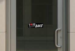10in x 3in I Love to Bake Bumper Sticker