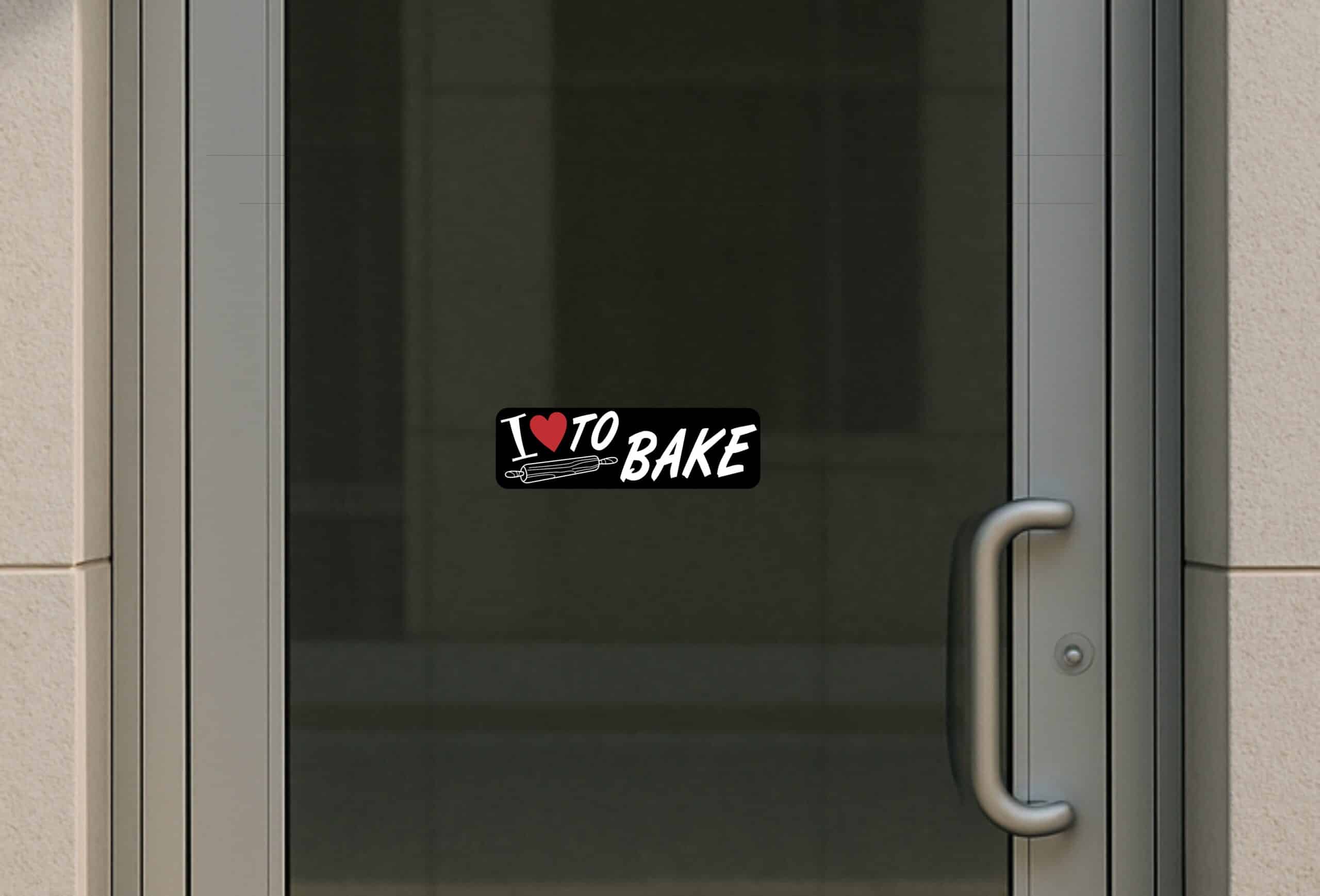 10in x 3in I Love to Bake Bumper Sticker