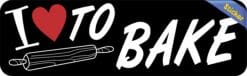 10in x 3in I Love to Bake Bumper Sticker