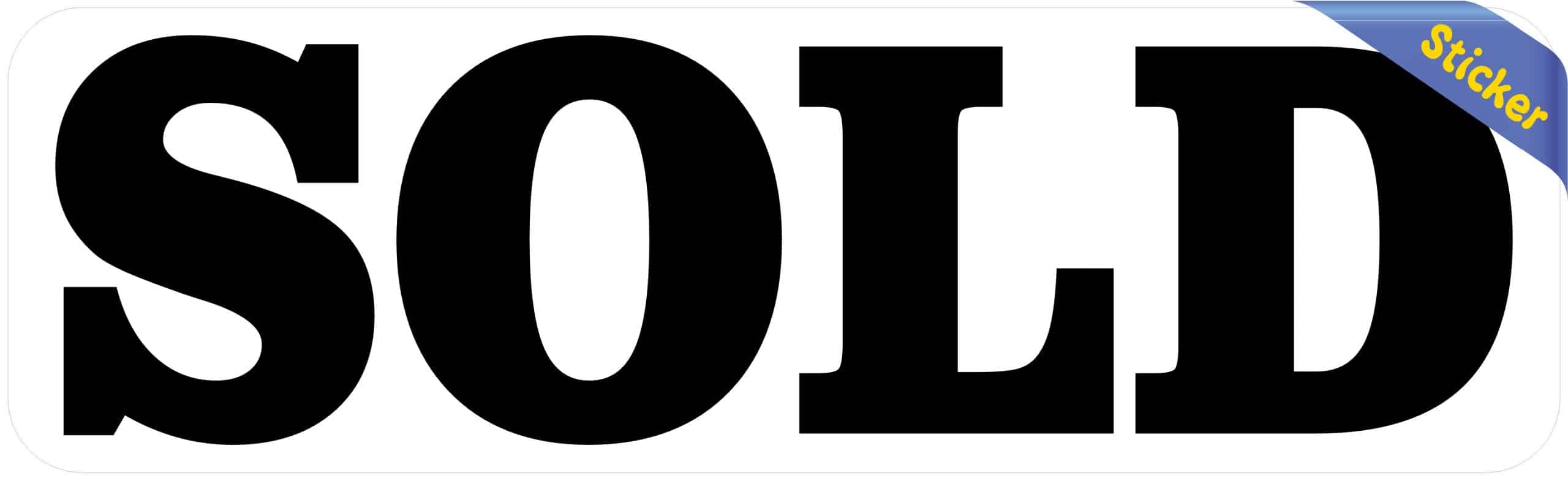 10in x 3in Sold Sticker - Image 2