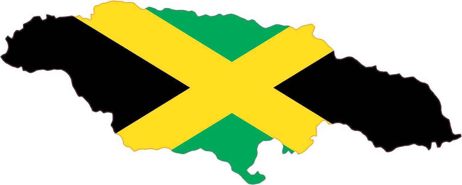 6in x 2.5in Die Cut Jamaica Sticker