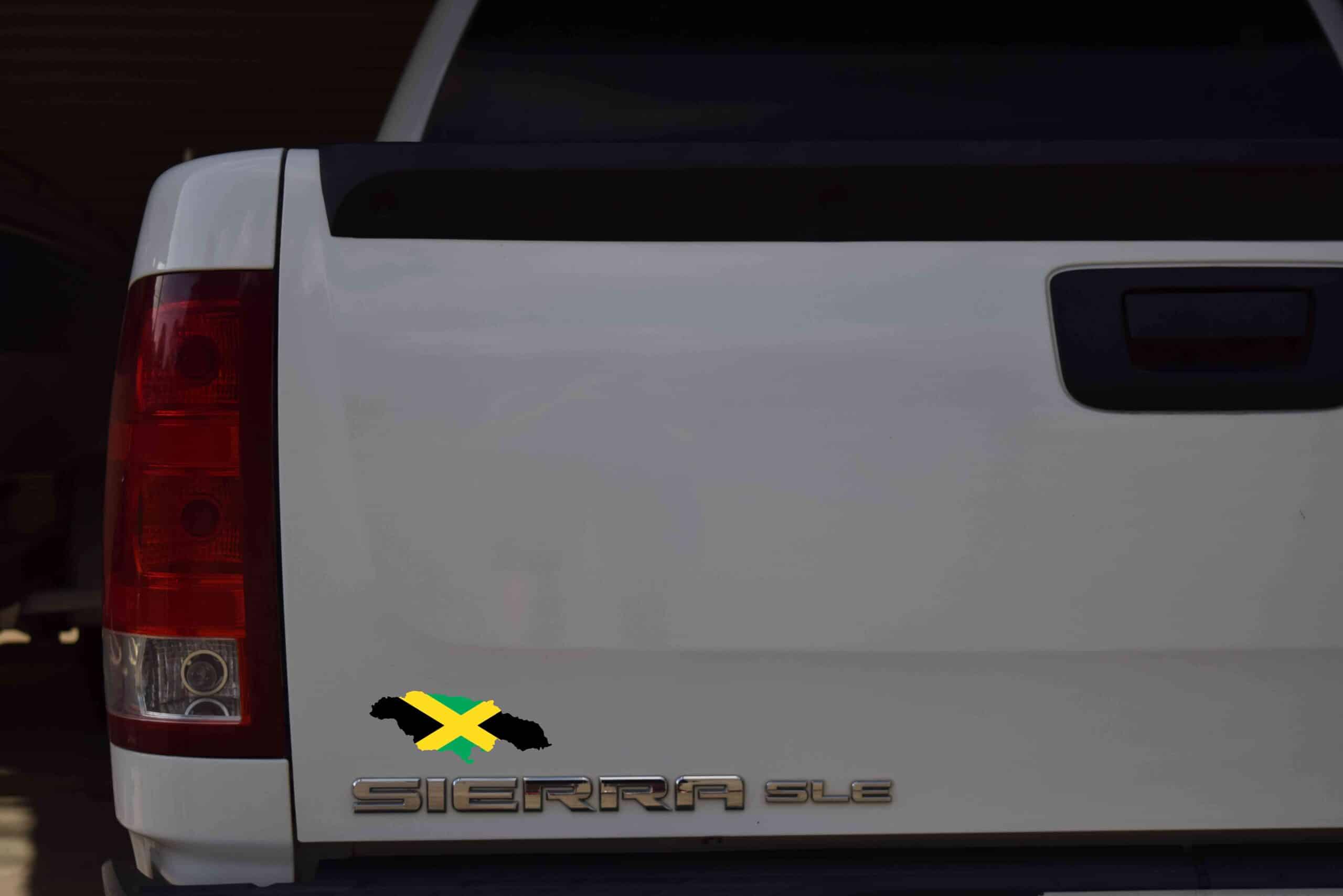 6in x 2.5in Die Cut Jamaica Sticker