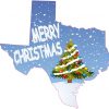 Texas Merry Christmas Sticker