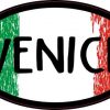 Oval Italian Flag Venice Sticker