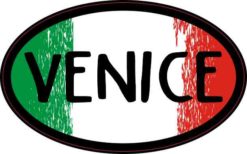 Oval Italian Flag Venice Sticker