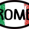 Oval Italian Flag Rome Sticker
