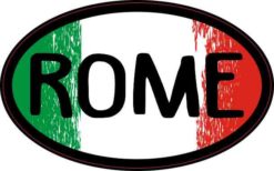Oval Italian Flag Rome Sticker