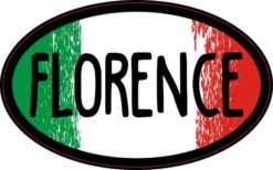 Oval Italian Flag Florence Sticker