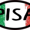 Oval Italian Flag Pisa Sticker