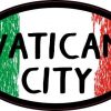 Oval Italian Flag Vatican City Sticker