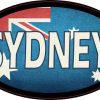 Oval Australian Flag Sydney Sticker